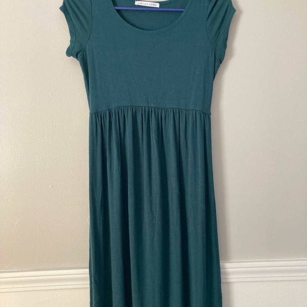 Hunter Green Babydoll Dress